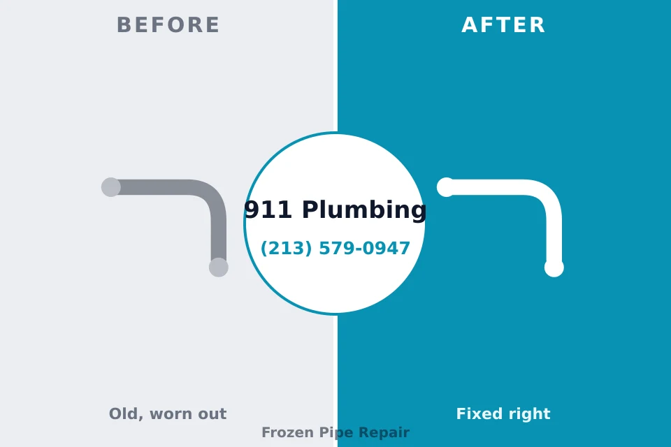 Before and after: plumbing repair Peachtree Corners, GA